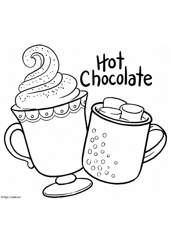 Xmas Hot Chocolate coloring page