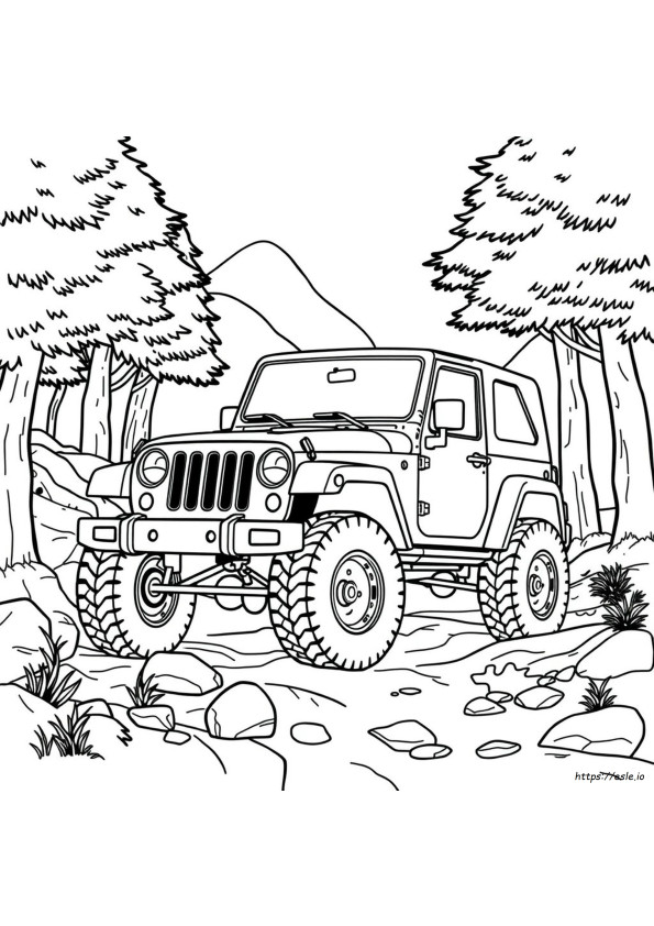 Coloriages Jeep Wrangler À Imprimer
