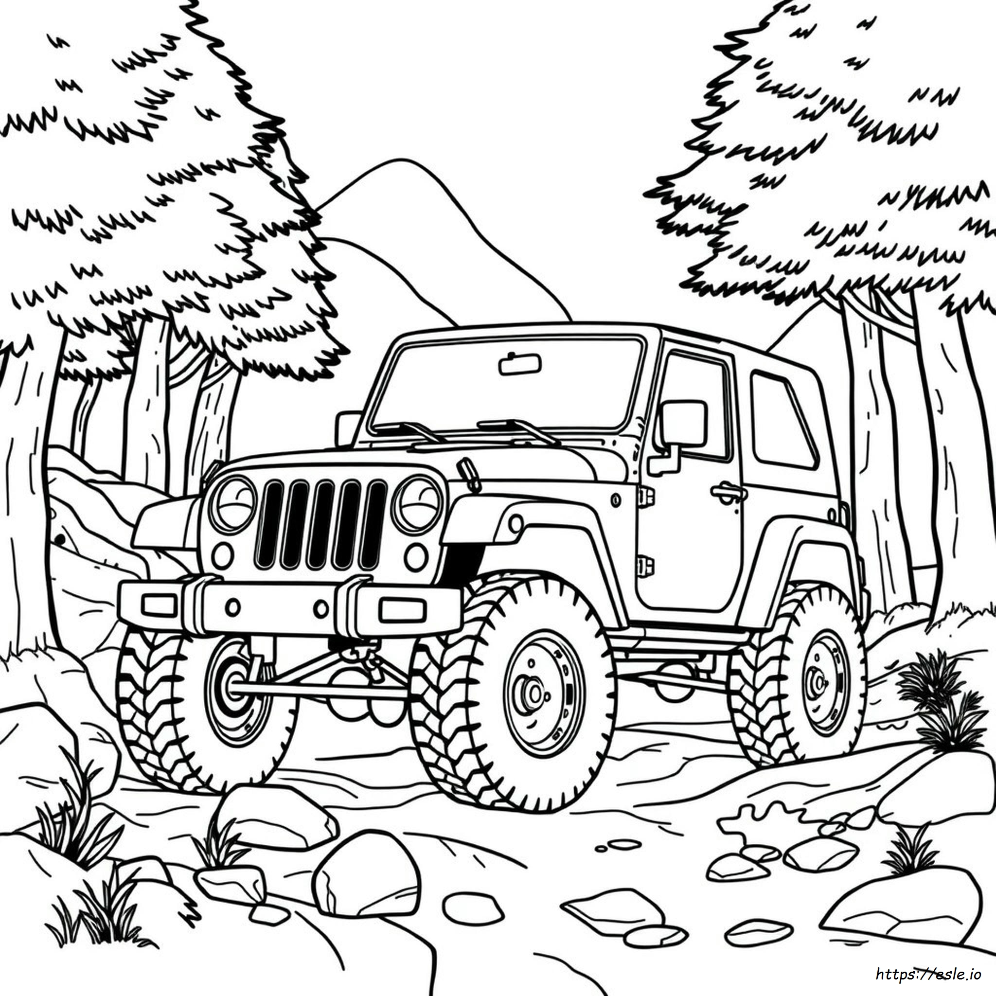 Printable Jeep Wrangler Coloring Pages