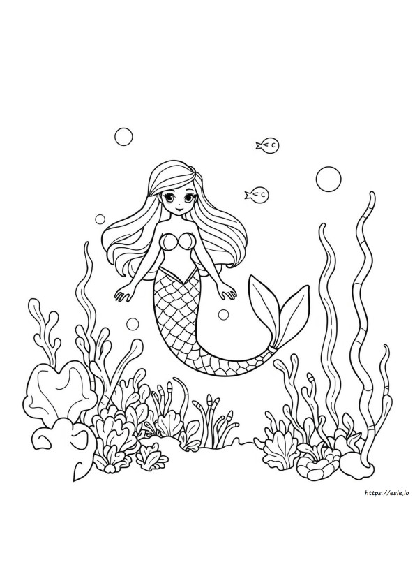 人魚 ぬりえ 子供向け 無料