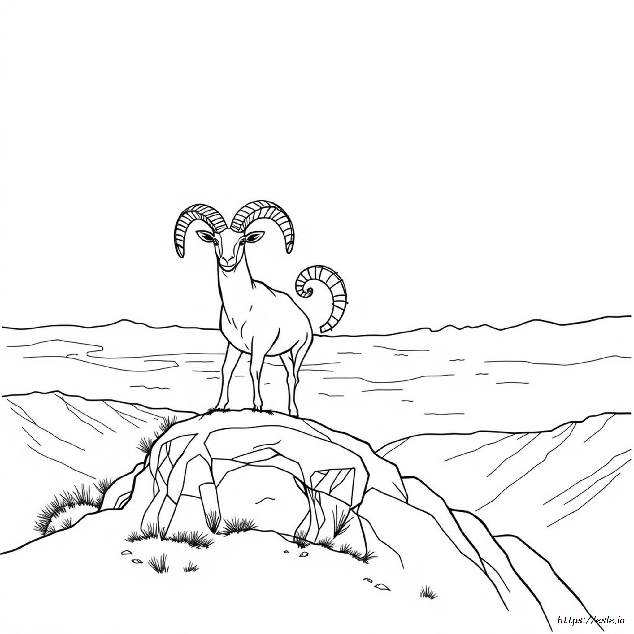 Pecora Bighorn Da Colorare