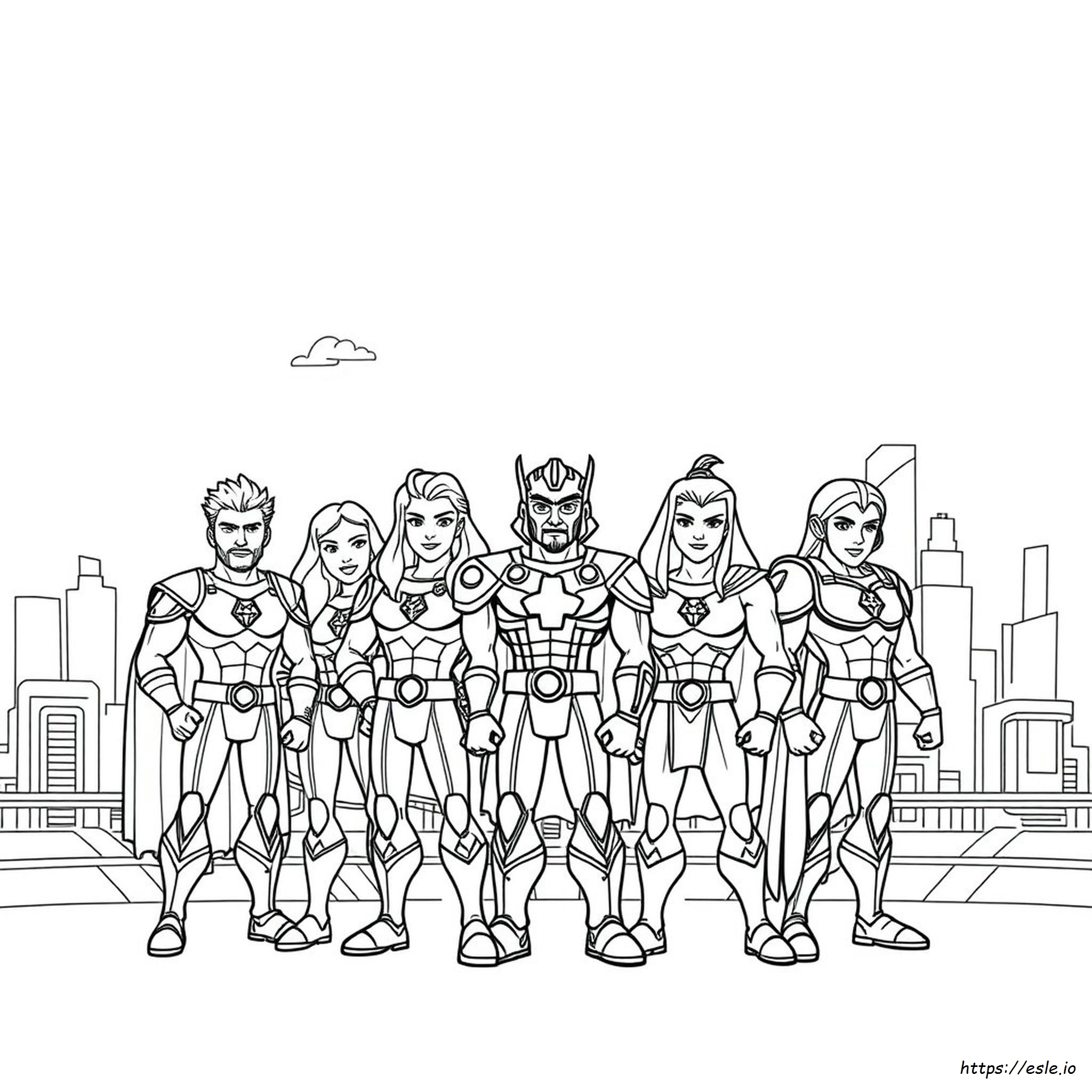 Titans Cartoon Coloring Printable Team Titan Coloring Pages