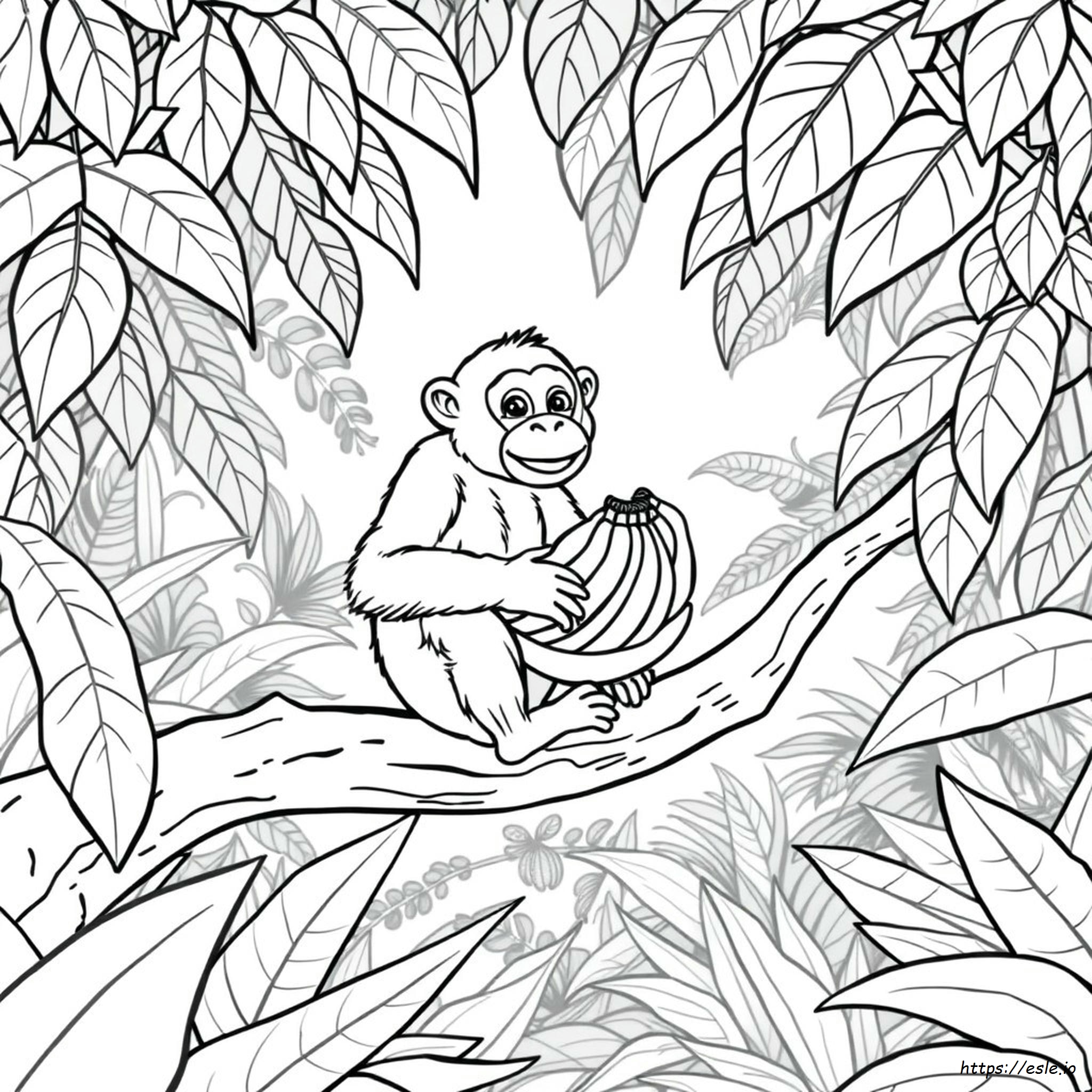 Printable Realistic Monkey Coloring Pages
