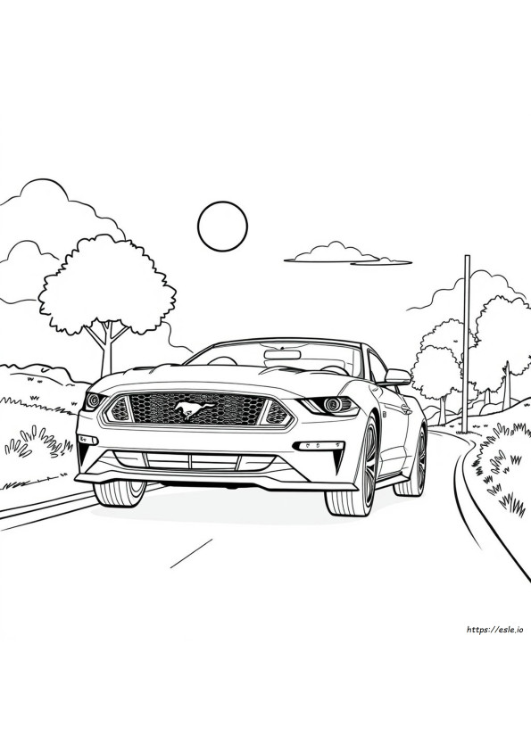Ford Mustang Colouring Pages