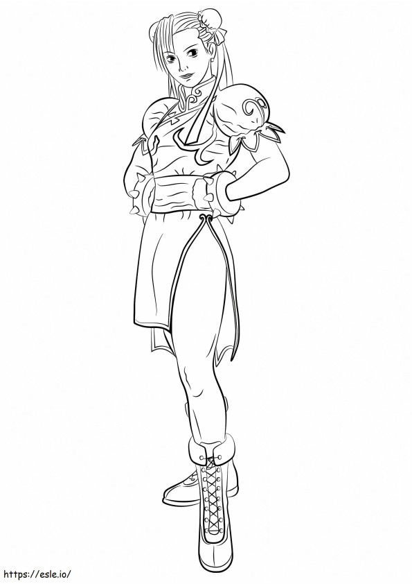 Chun Li From Street Fighter coloring page