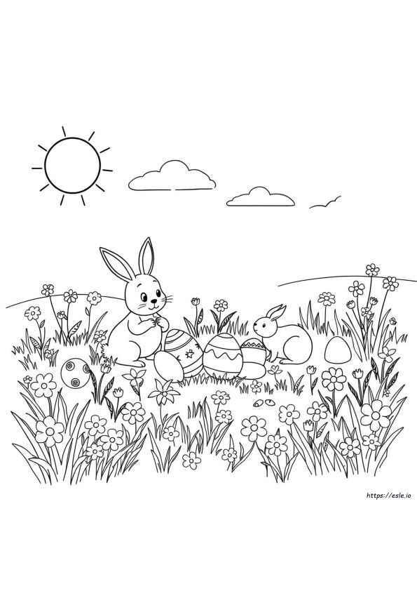 Páginas Para Colorear De Actividades De Pascua