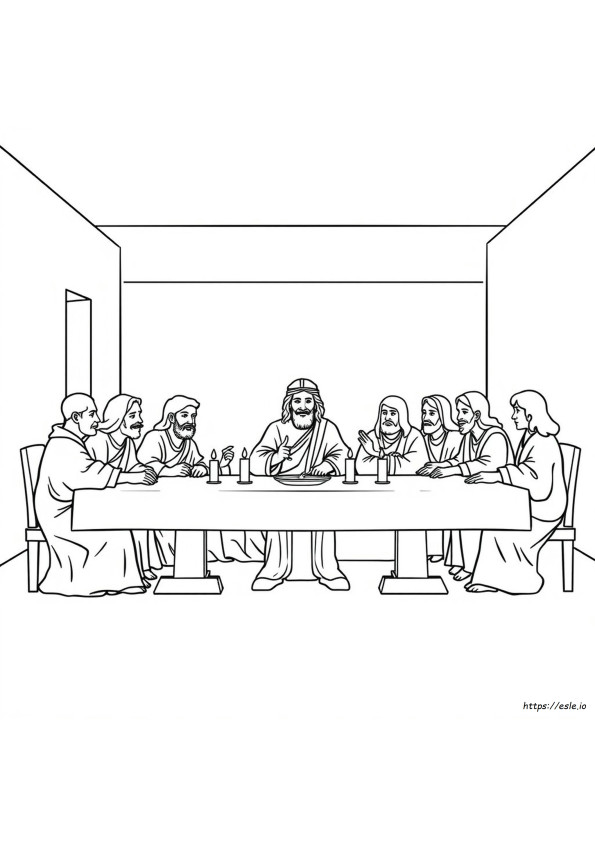 Free Coloring Pages Of The Last Supper