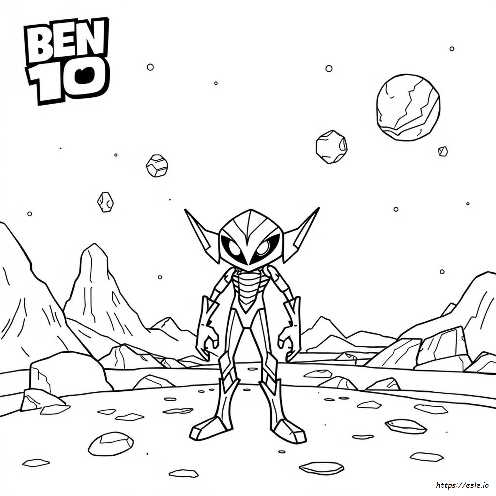 Ben 10 Coloring Pages Diamondhead