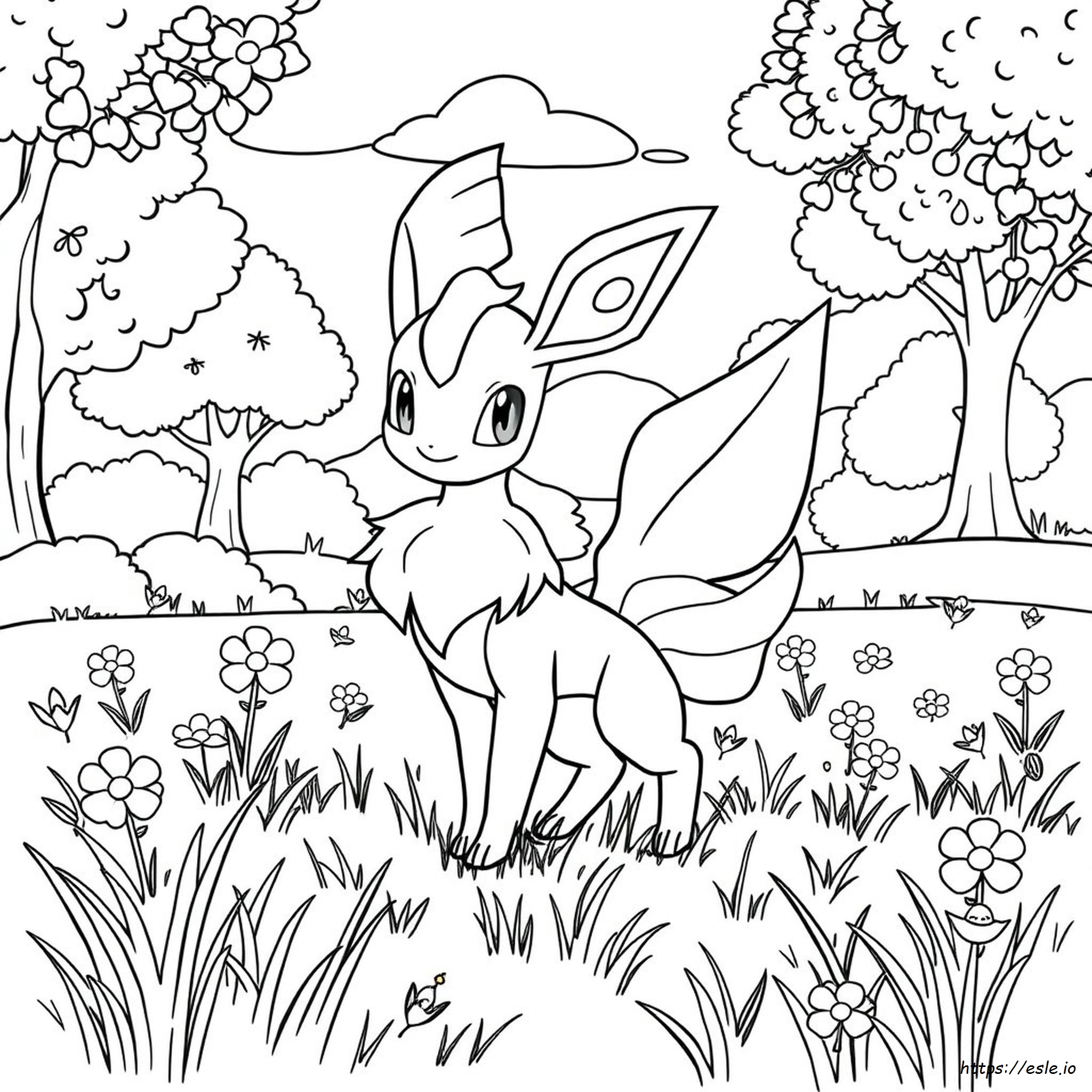 Leafeon Colouring Pages