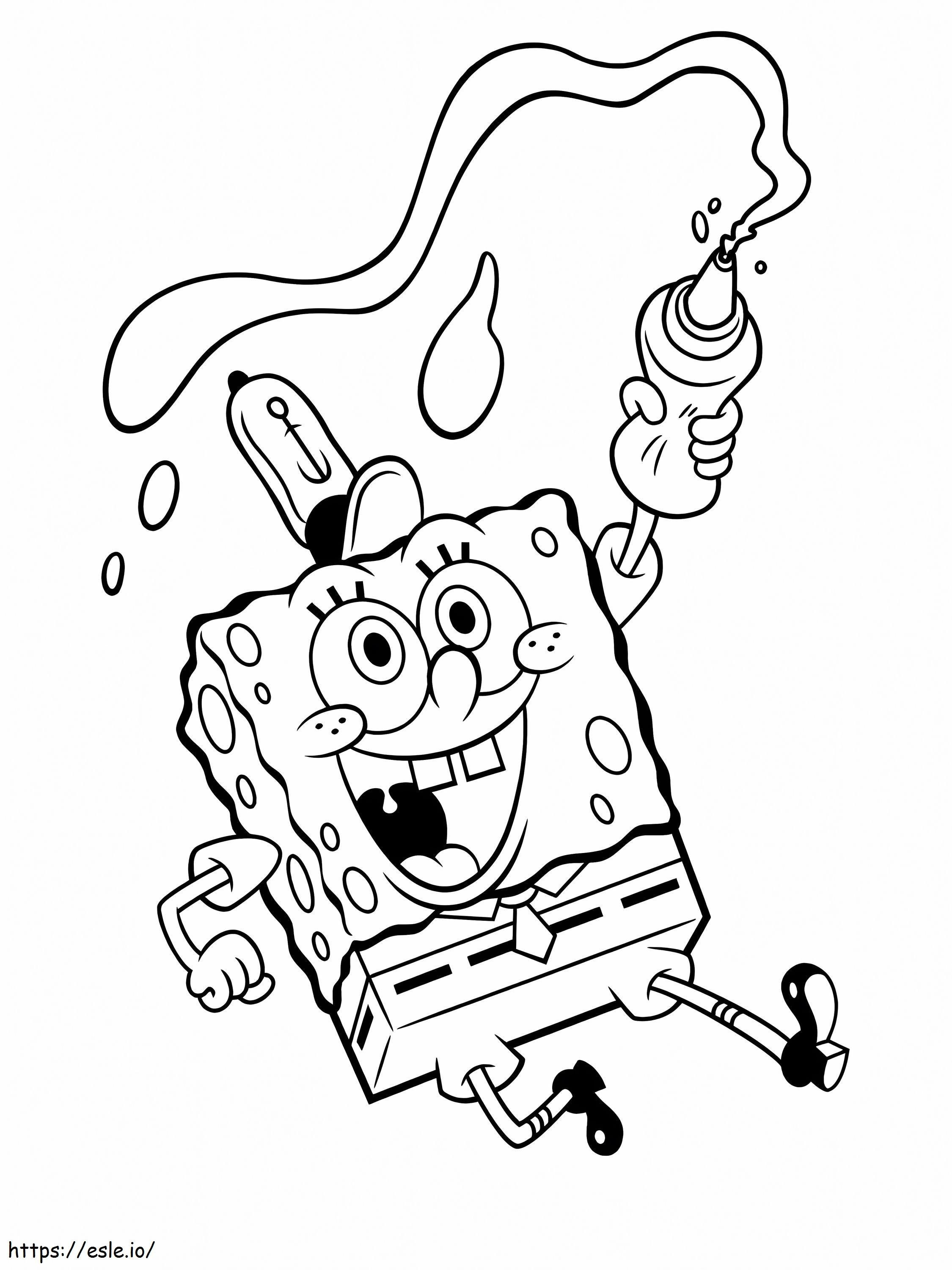 SpongeBob And Sauce coloring page