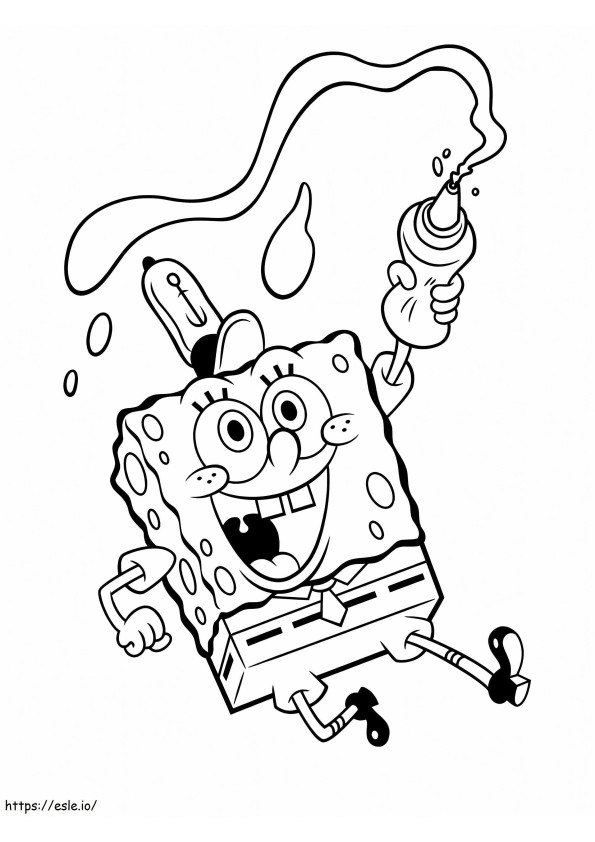 SpongeBob And Sauce coloring page