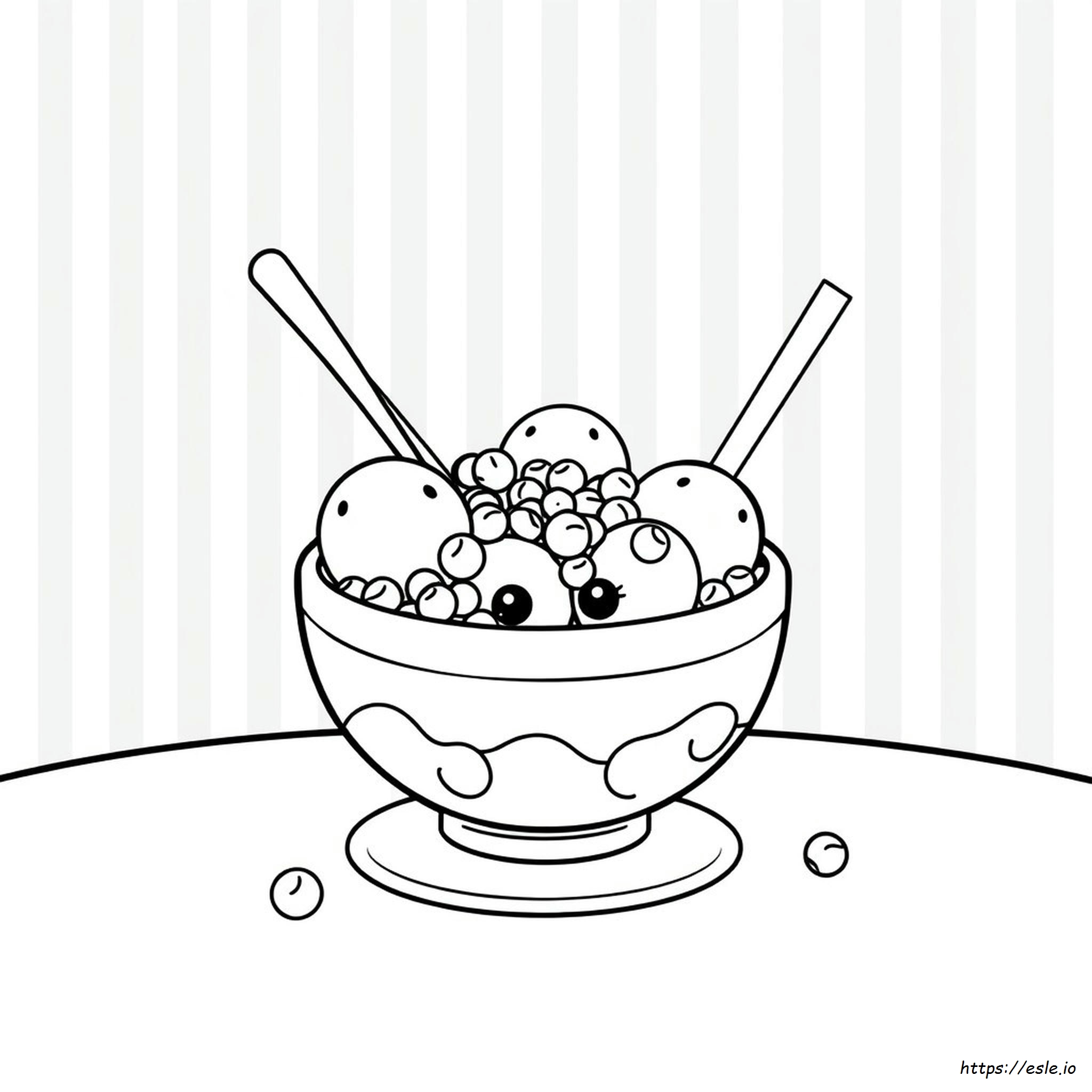Kawaii Boba Coloring Pages Printable