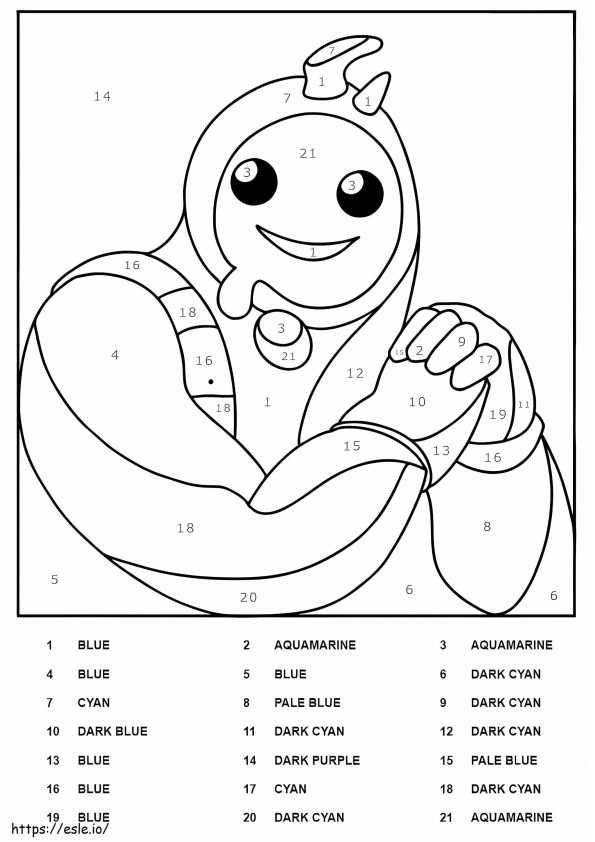 Rippley Fortnite Color By Number coloring page