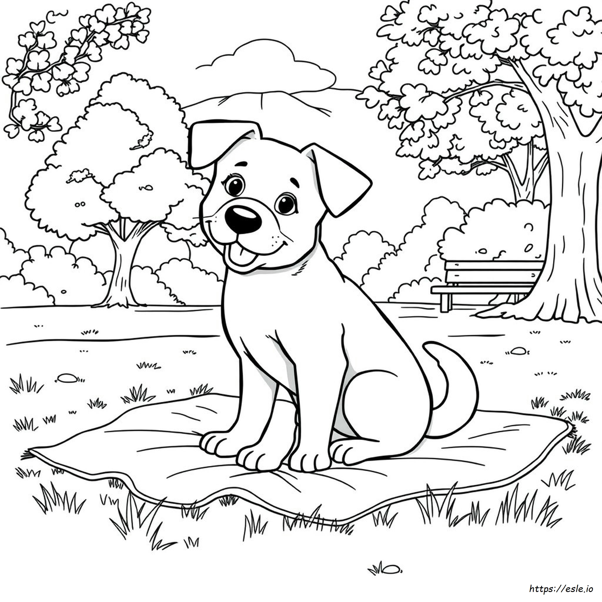 Realistic Cute Dog Coloring Pages