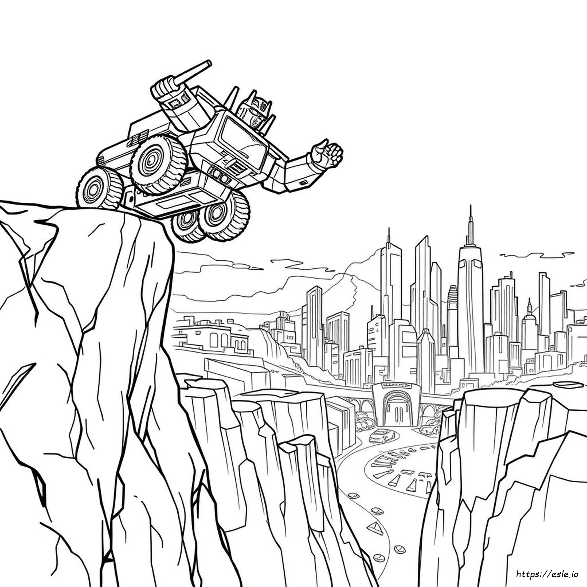 Cliff Jumper Transformer Coloring Page