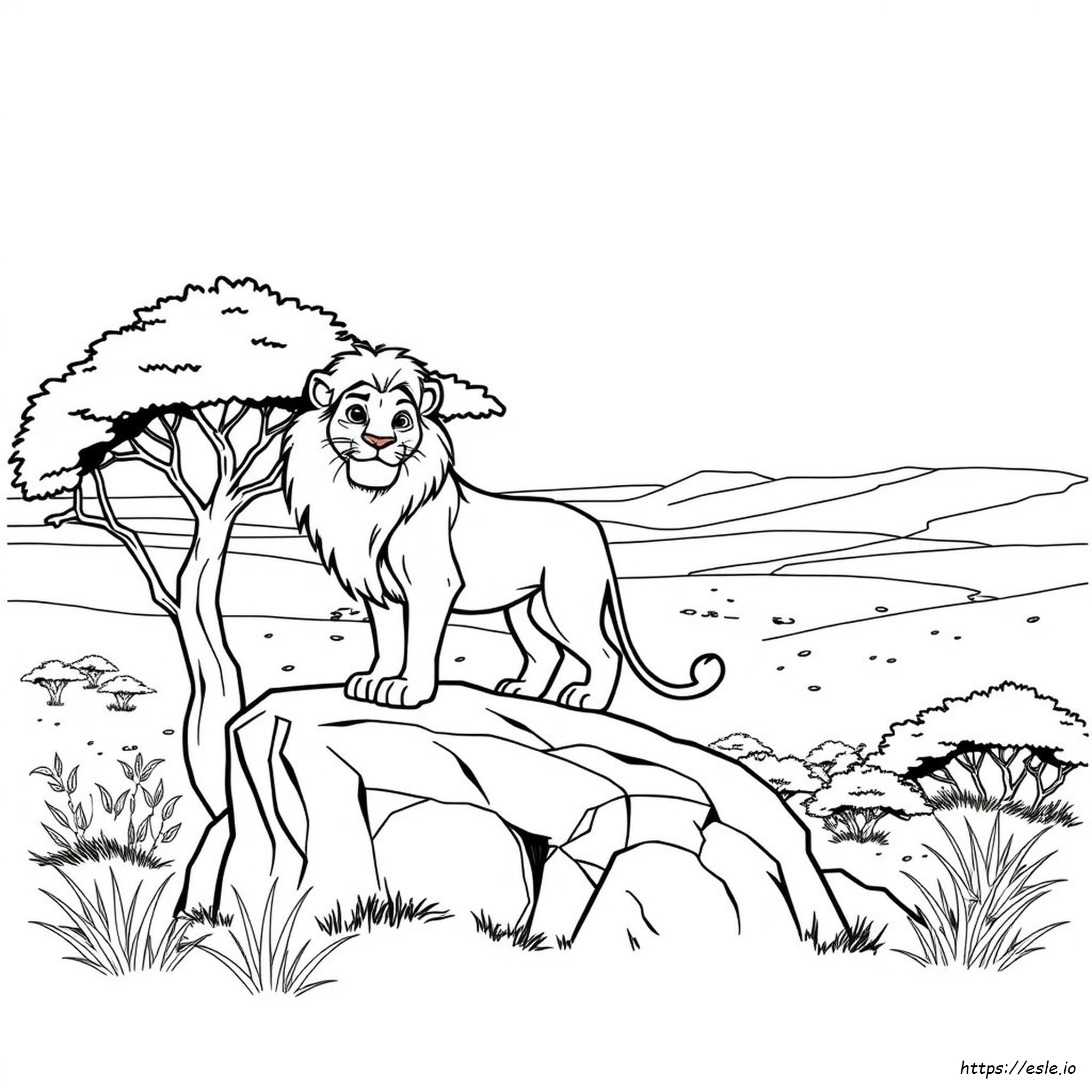 Lion King Colouring In Pages