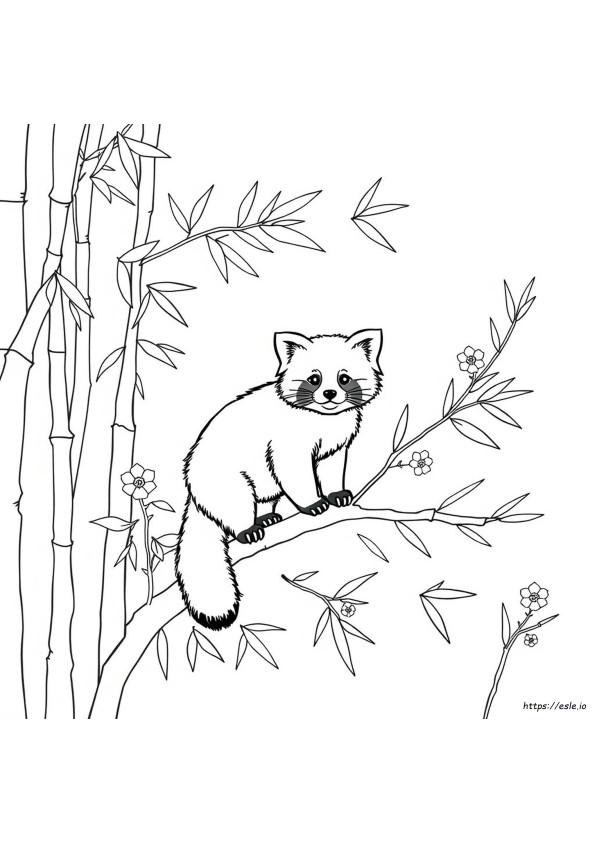 Ursuleț Panda Roșu De Colorat