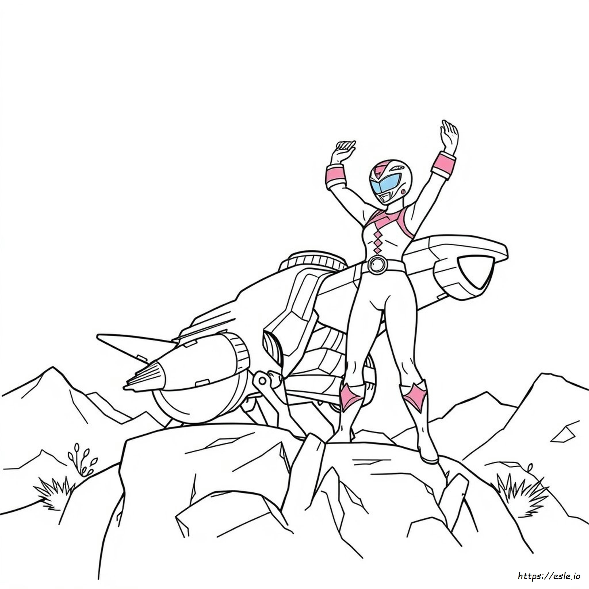 Pink Power Ranger Kids Colouring In Pink Ranger Para Colorir