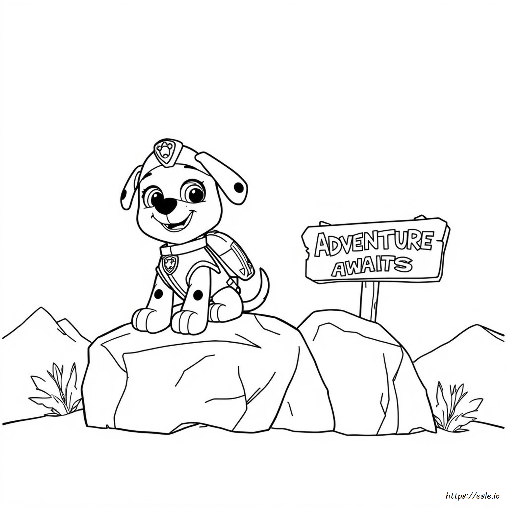 Rocky Paw Patrol Coloring Sheet