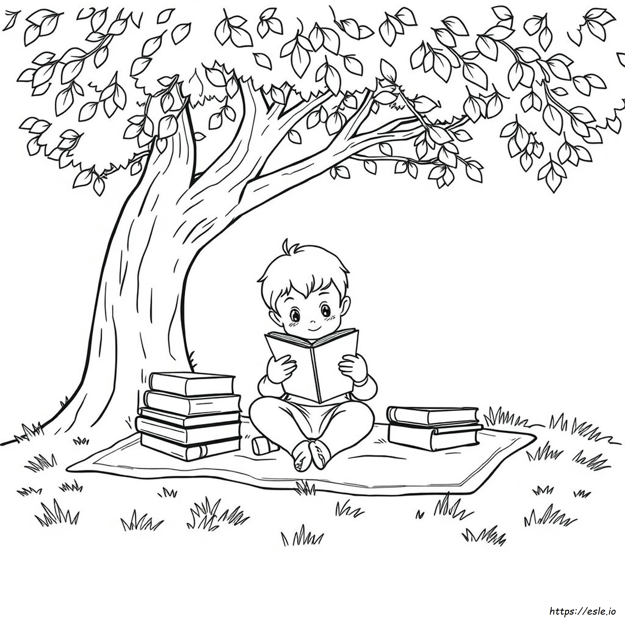 Reading Books Coloring Pages