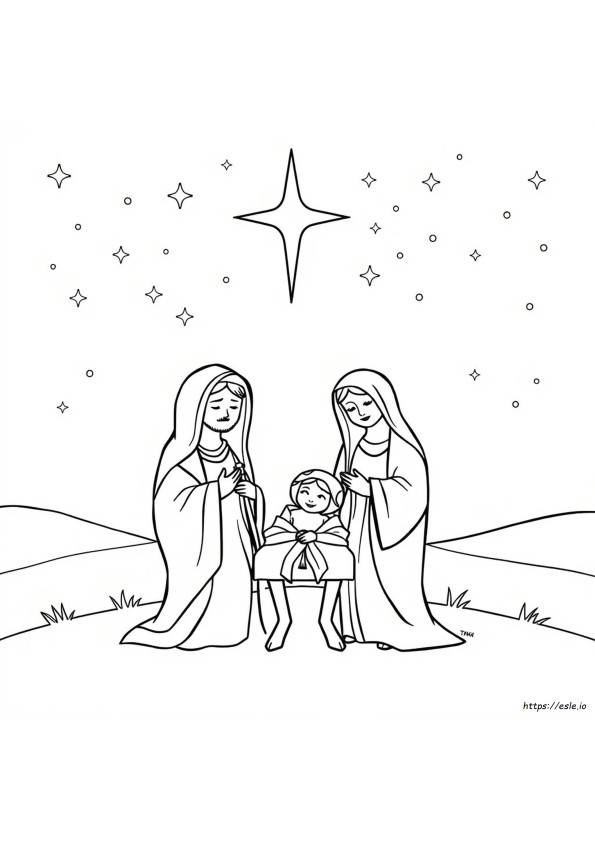 Heilige Familie Kleurplaat