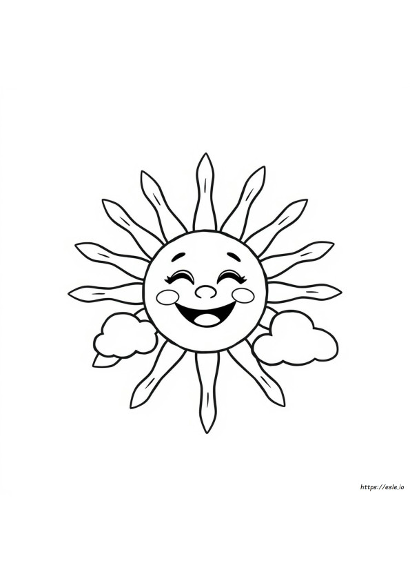 Soare Desen Animat De Colorat