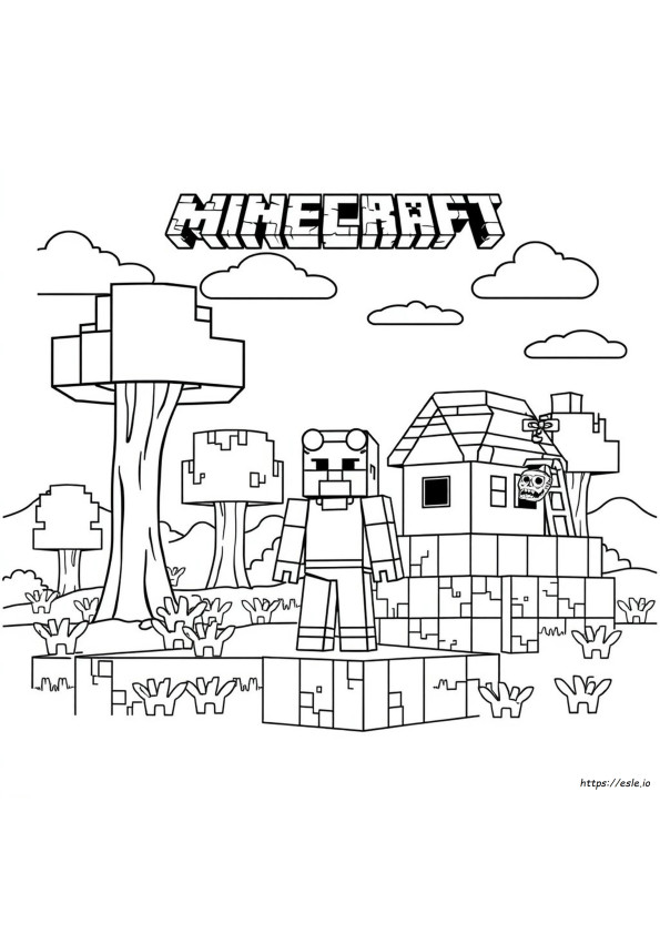 Mine Craft Kleurplaat
