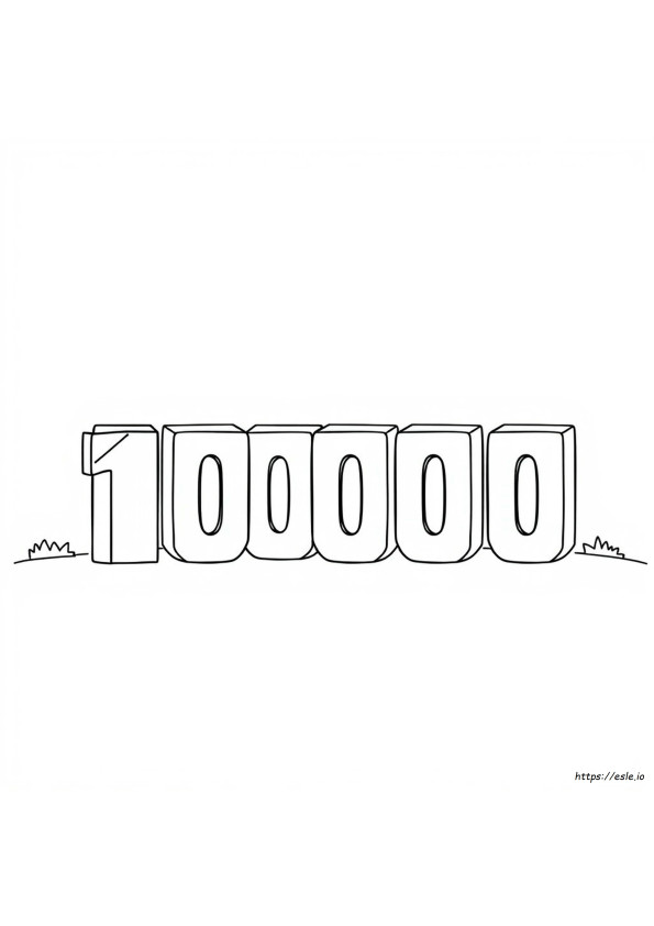Numberblocks Coloring Pages 10000