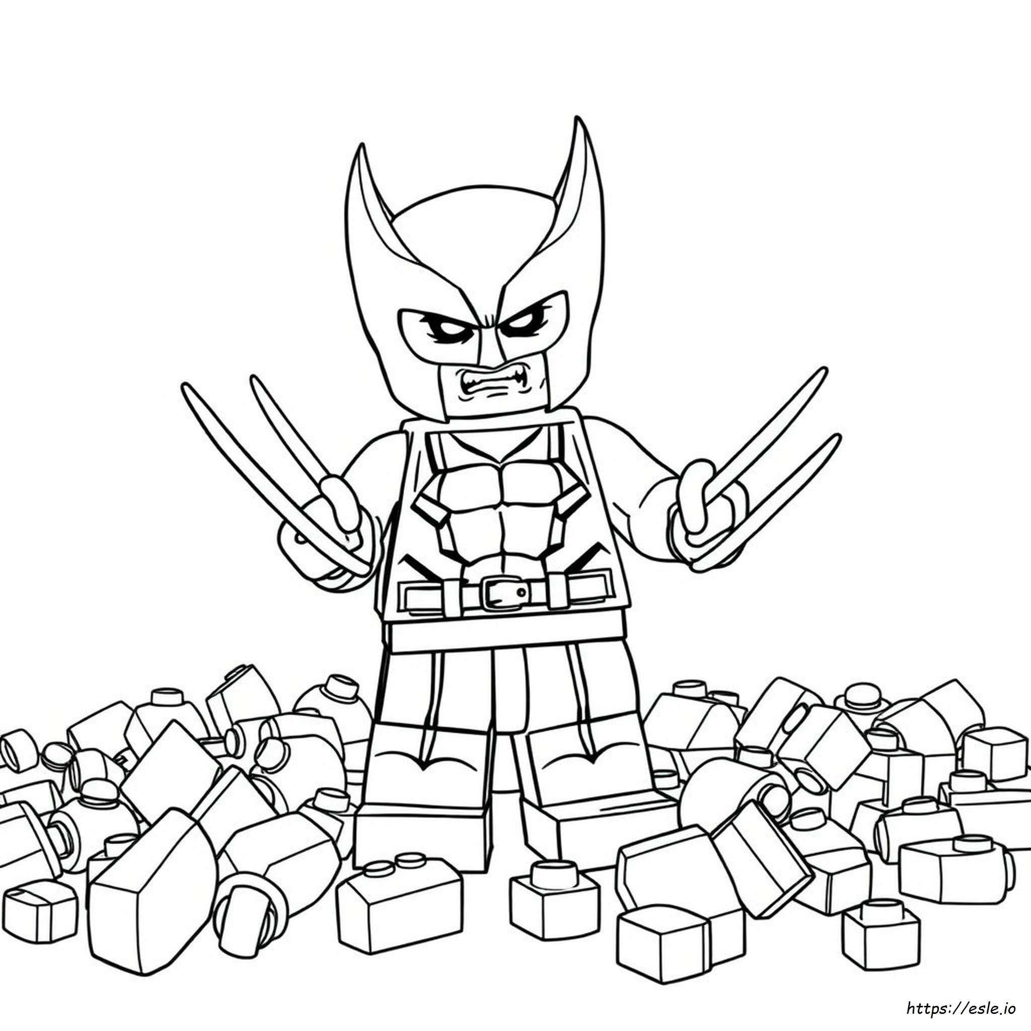 Lego Wolverine Coloring Pages
