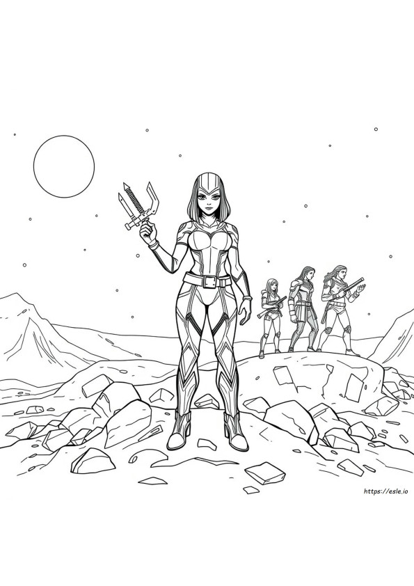 Gamora Guardiani Della Galassia Disegni Da Colorare