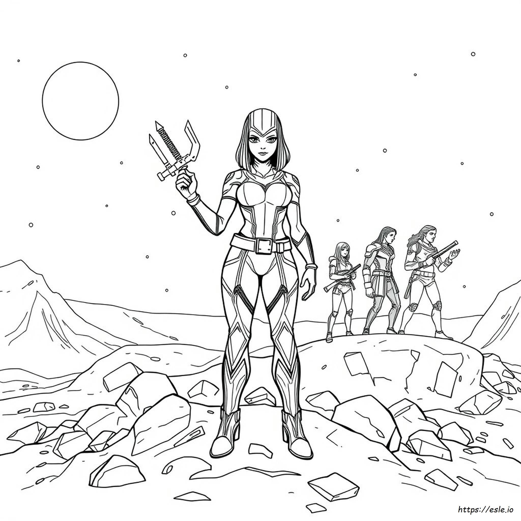 Gamora Guardiani Della Galassia Disegni Da Colorare