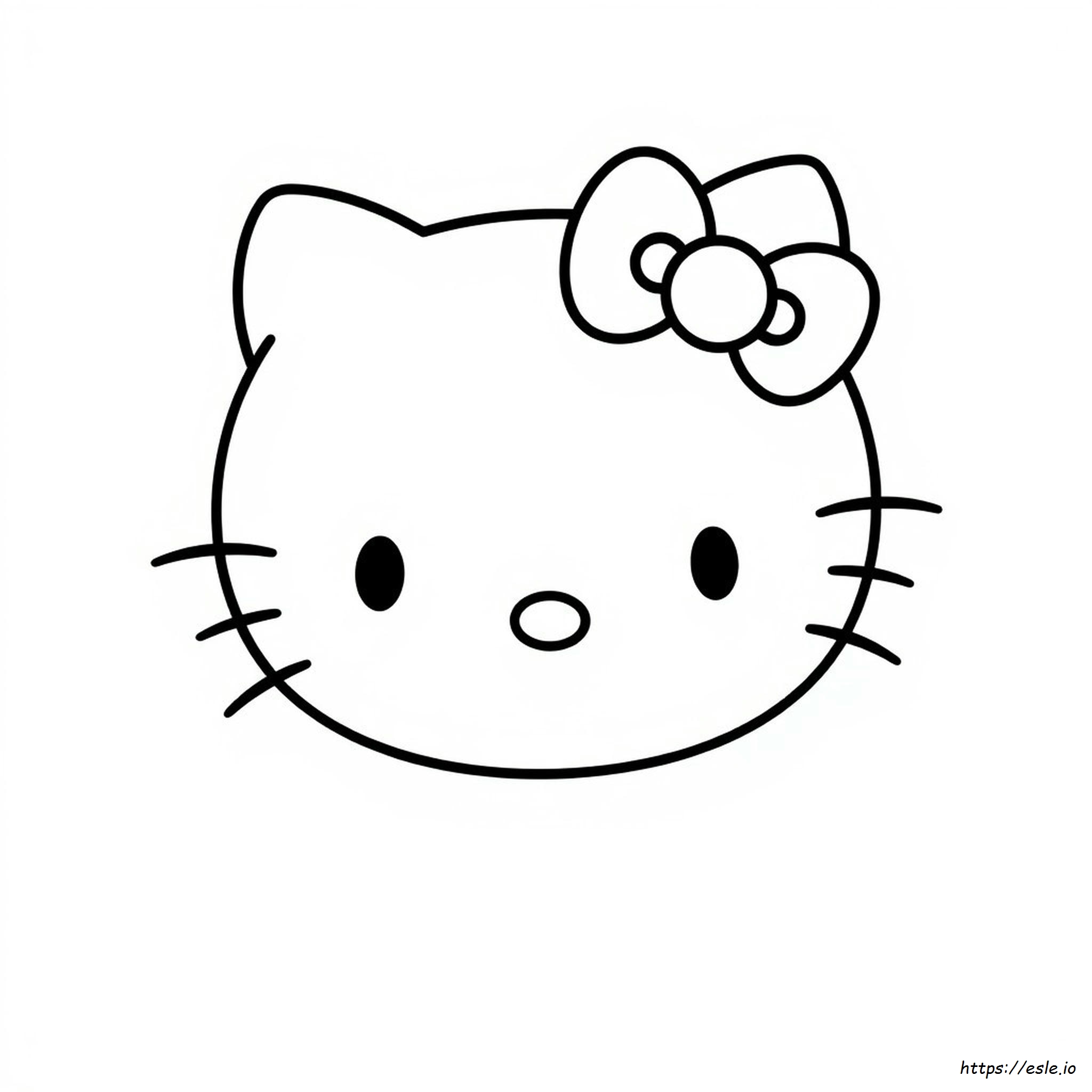 Hello Kitty Gesicht Ausmalbild
