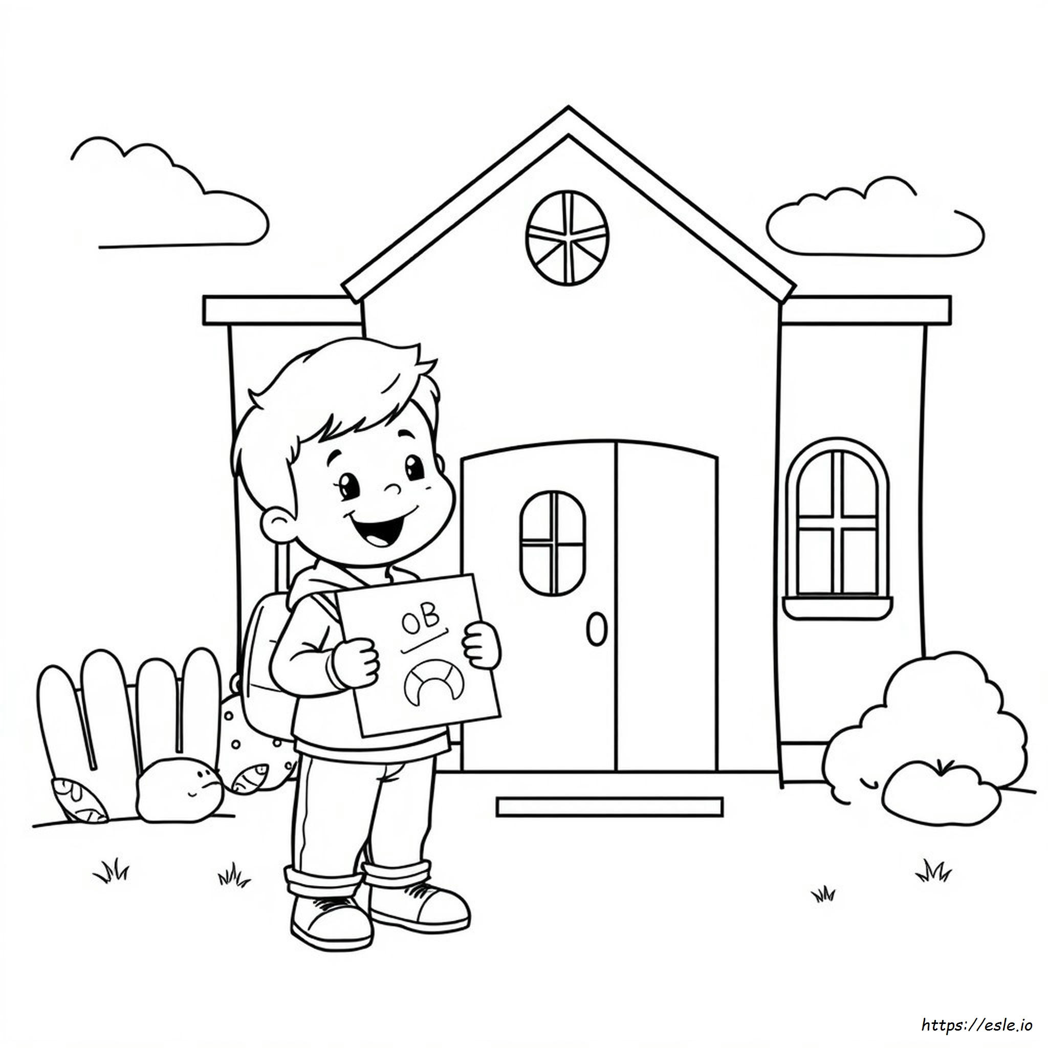 1St Day Of Kindergarten Coloring Page