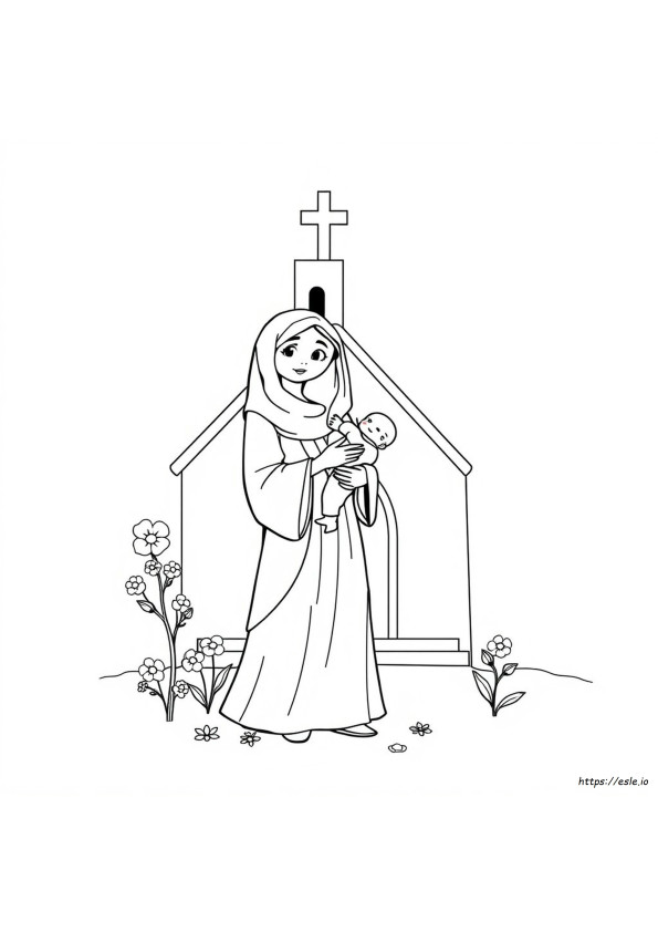 Catholic Mom Coloring Pages