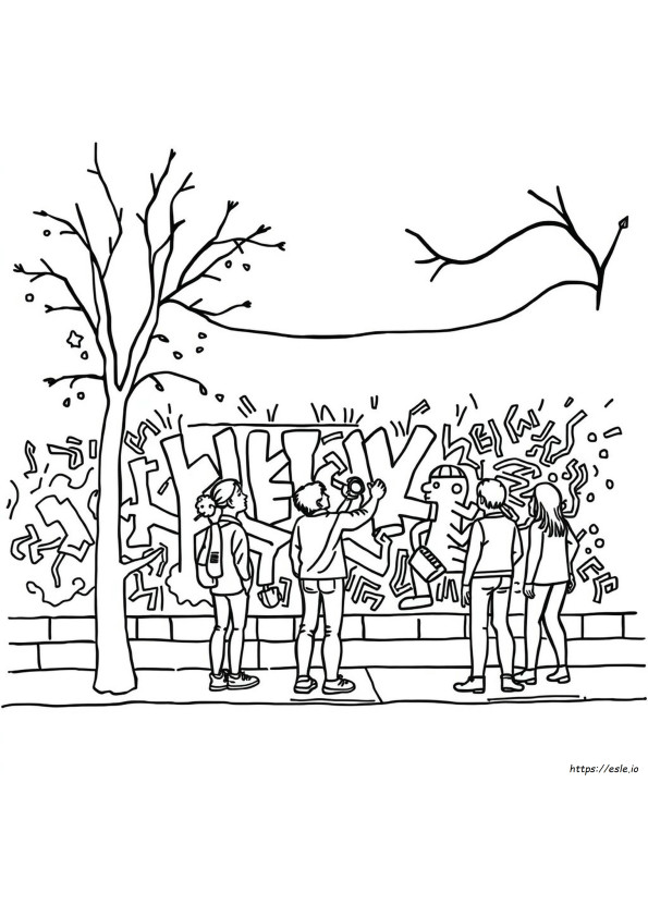 Keith Haring Gambar Mewarnai Dapat Dicetak