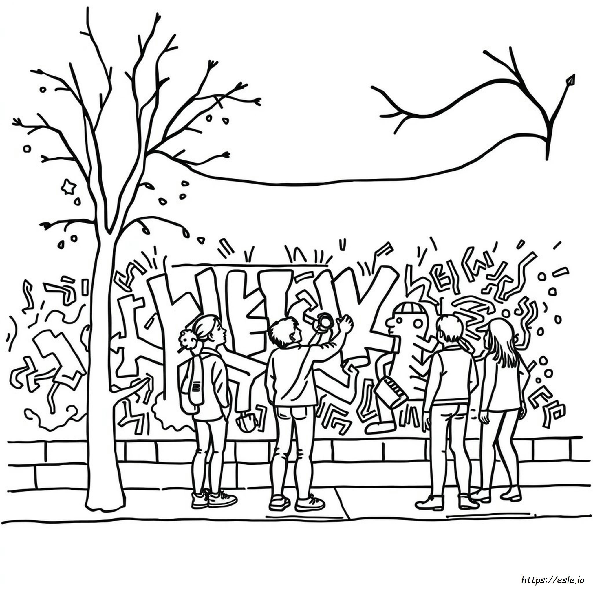 Keith Haring Printable Coloring Pages