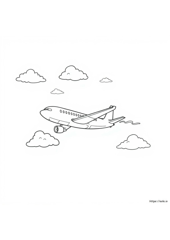 Airplane Coloring Page For Kids
