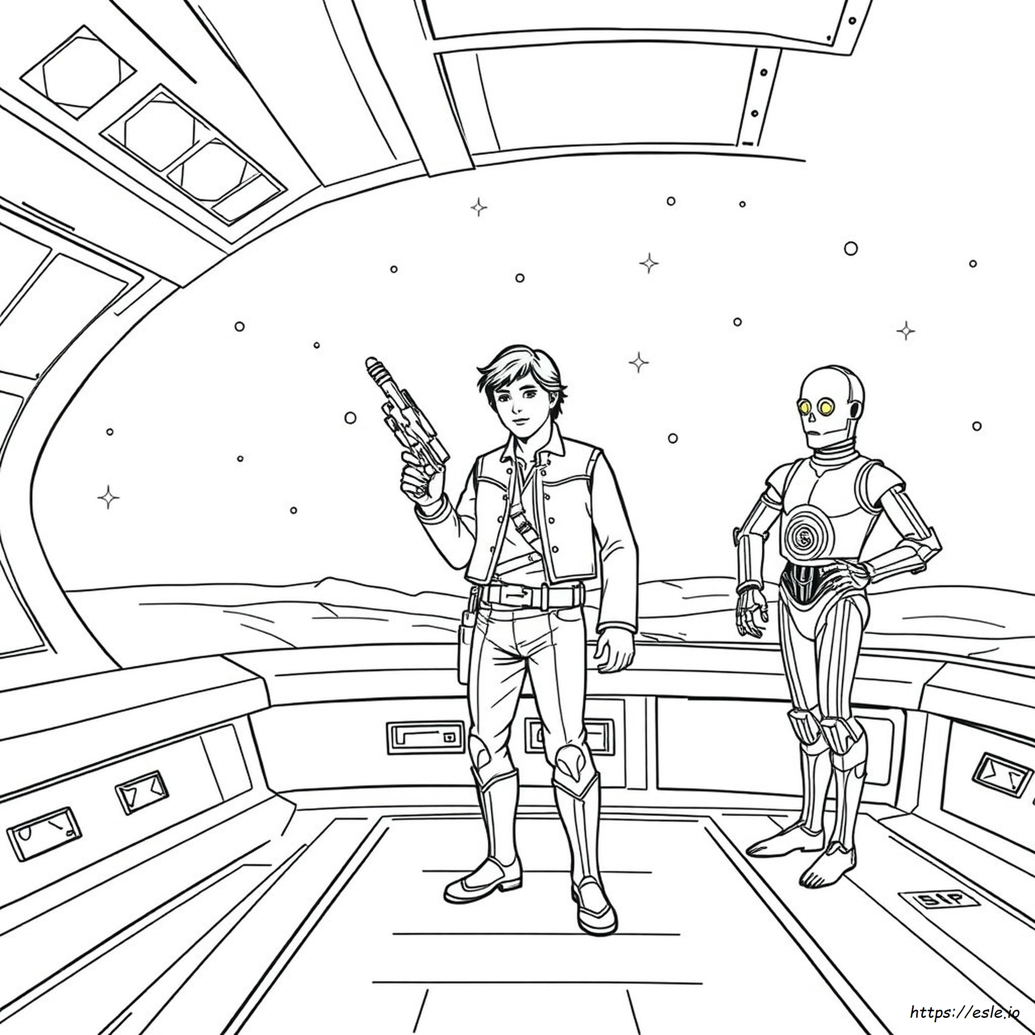 Star Wars Coloring Pages Han Solo