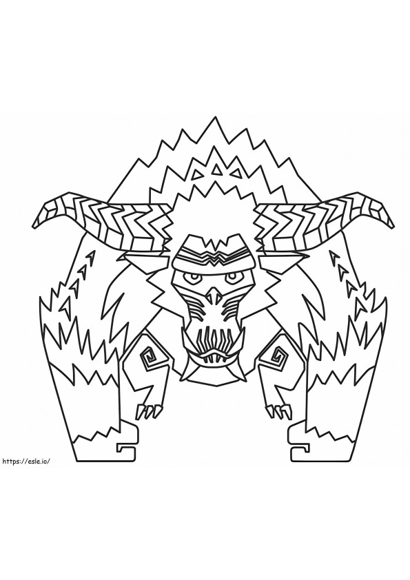 Caçador de Monstros Rajang para colorir