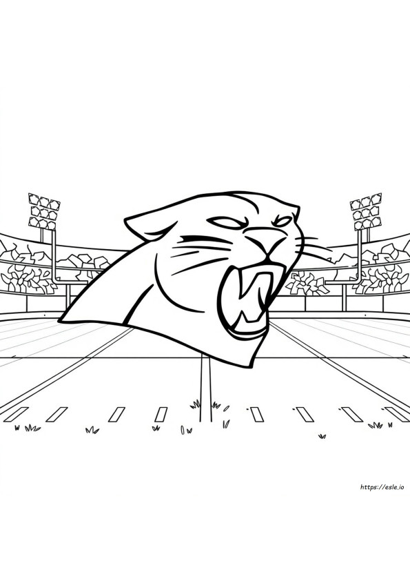 Logo Carolina Panthers Gambar Mewarnai