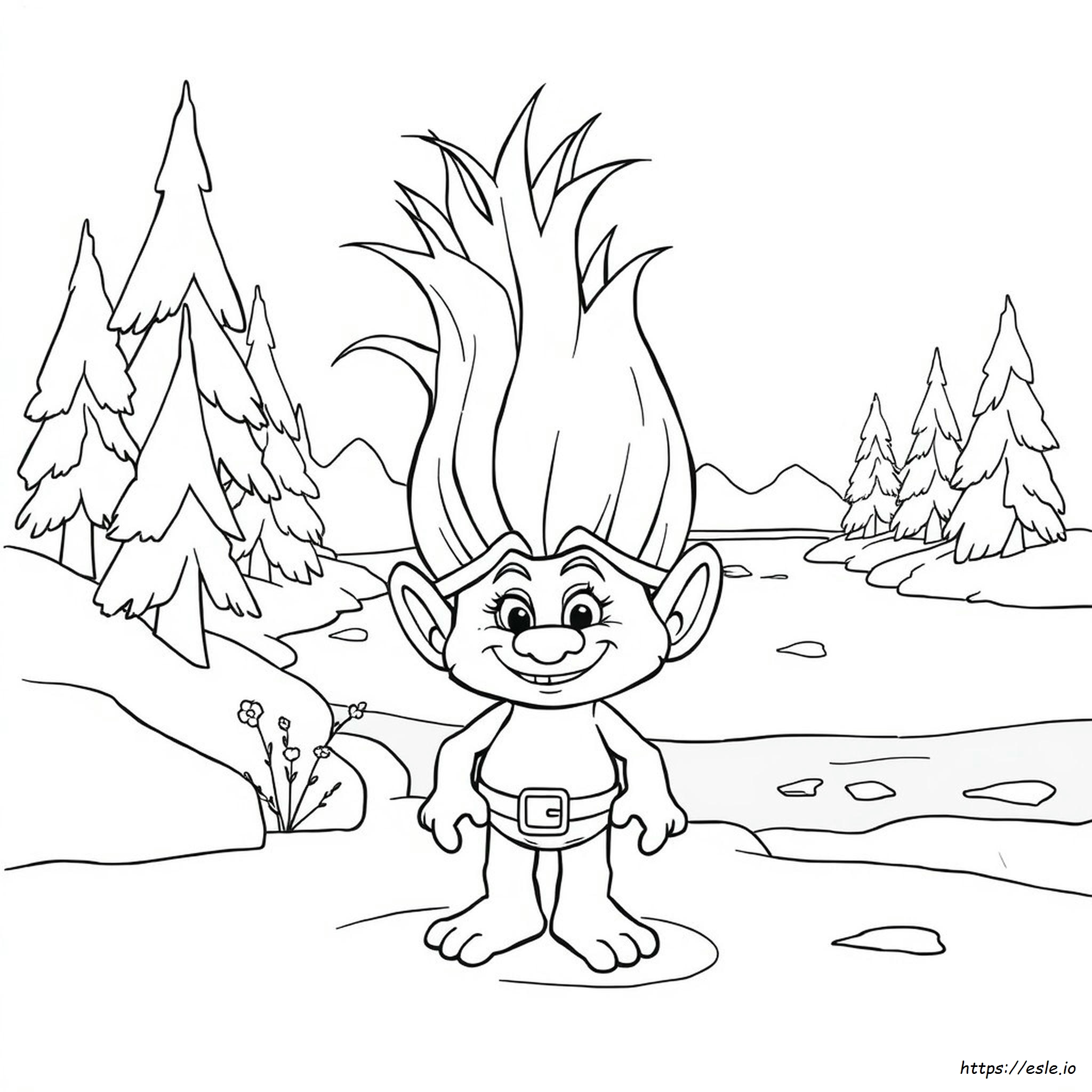 Trolls De Frozen Para Colorir