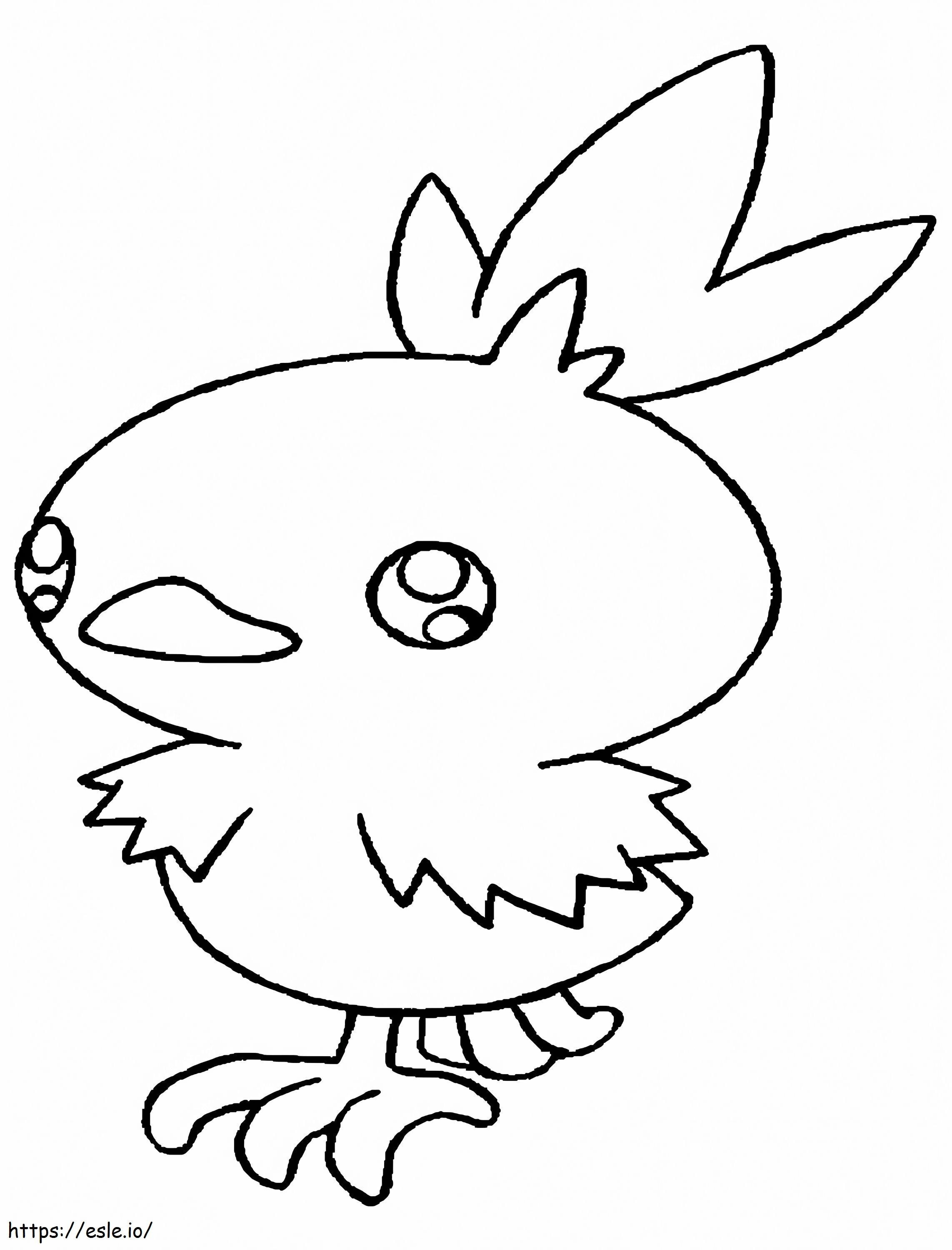 Funny Torchic coloring page