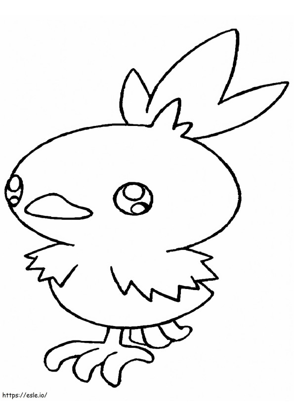 Funny Torchic coloring page