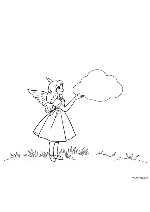 Alice Angel Para Colorear Imprimible