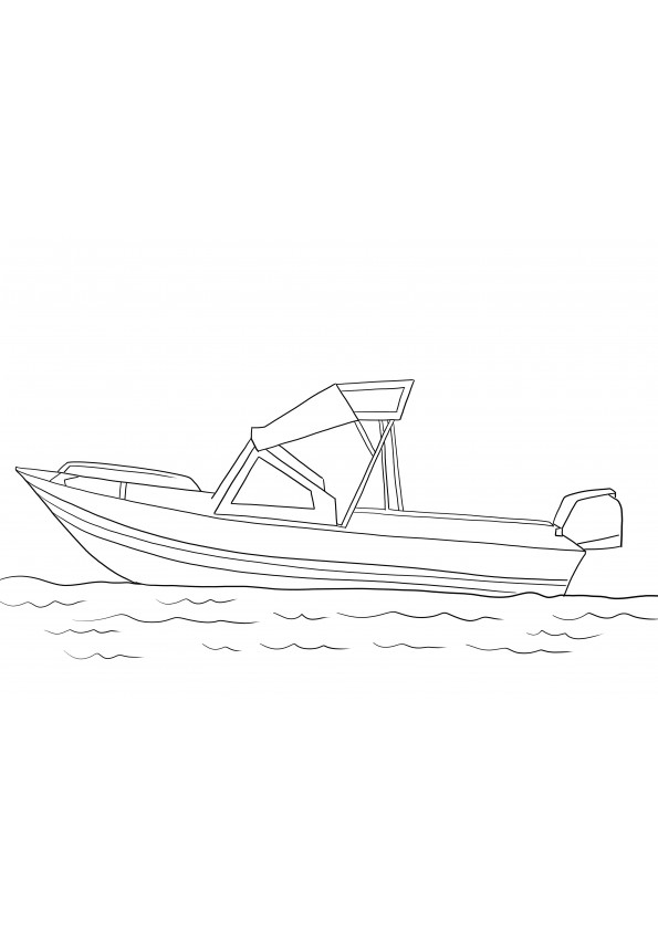 Pagina de colorat gratuită cu barca de pescuit pentru a imprima sau a descărca ușor