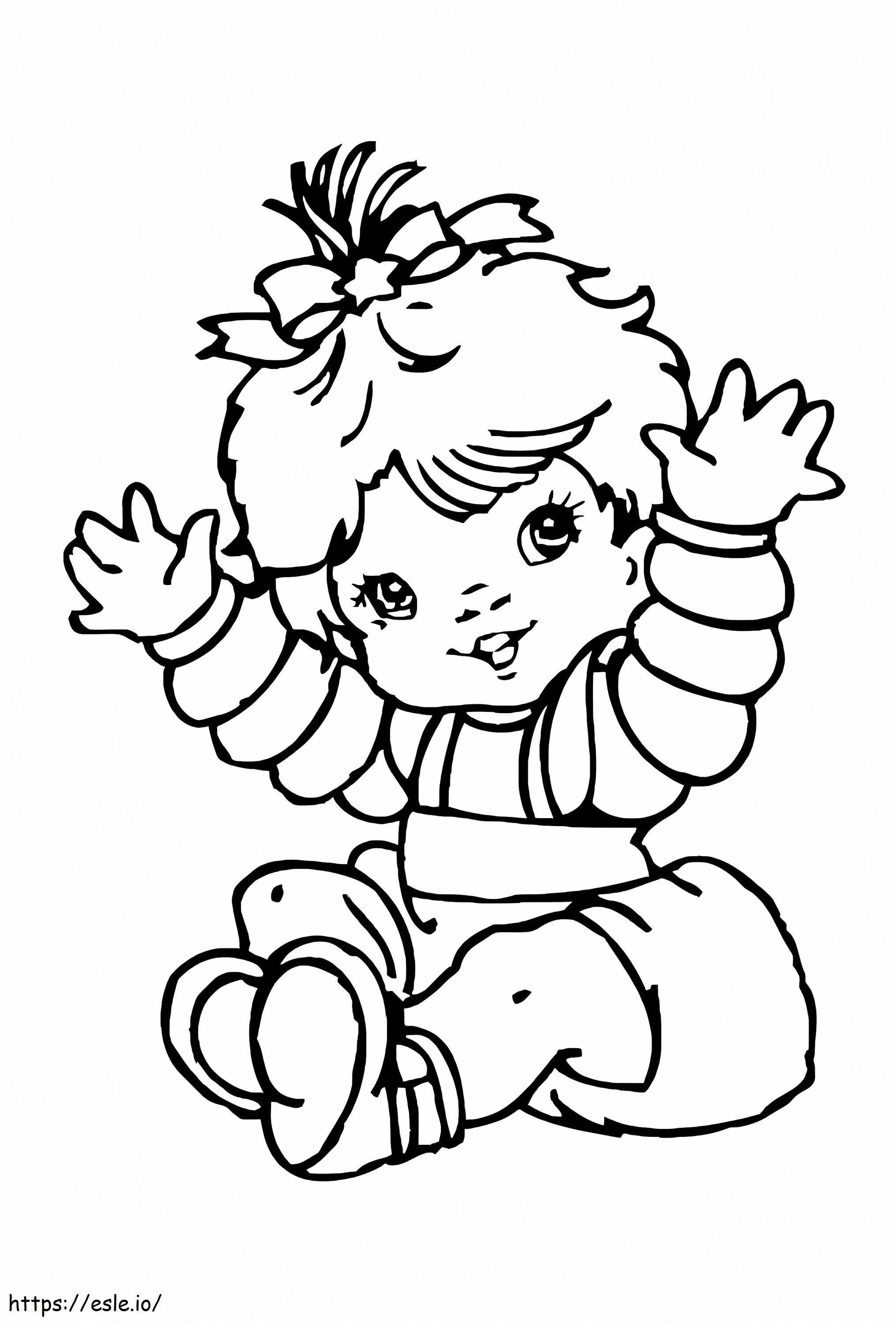 Cute Baby Girl coloring page