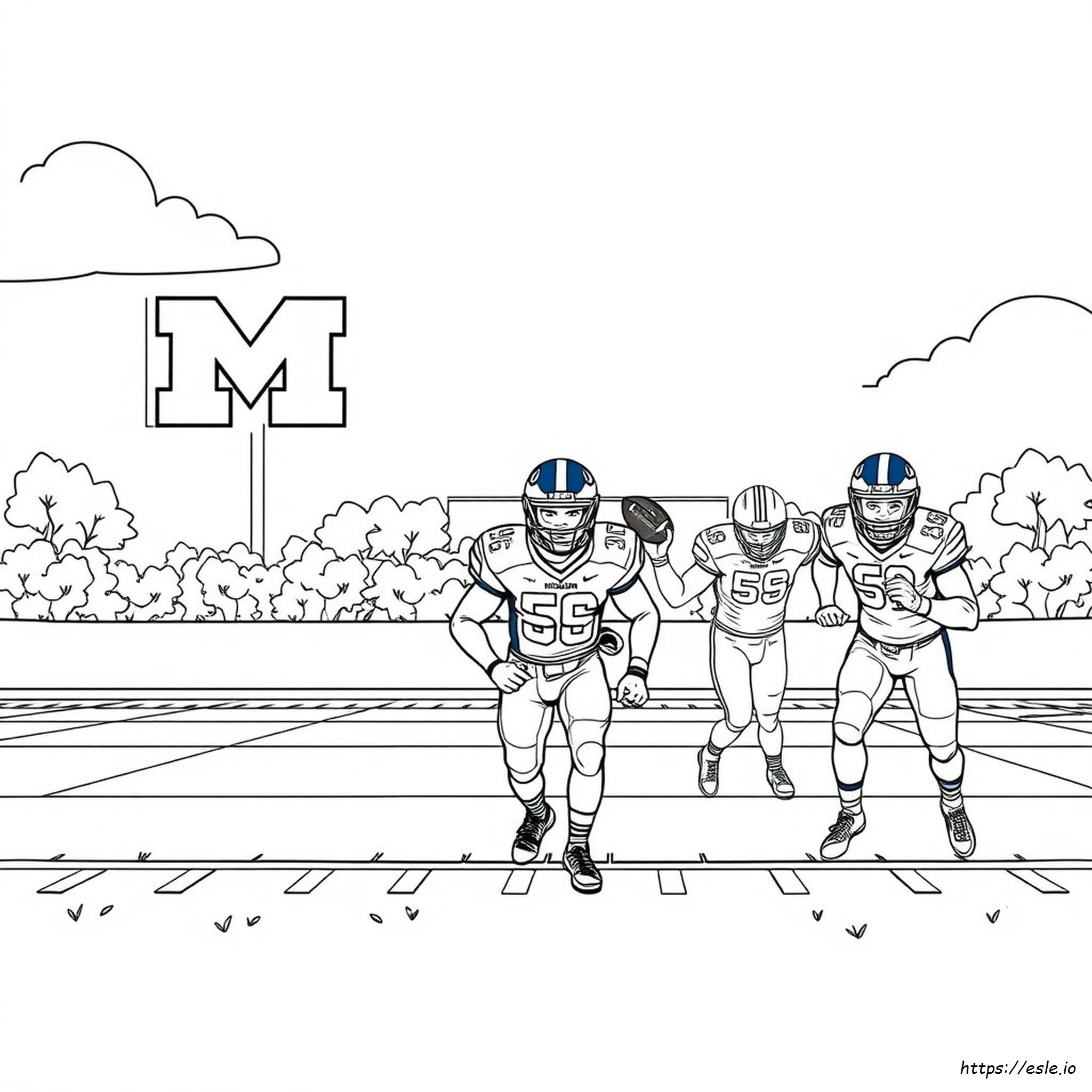 Disegni Da Colorare Di Football Della University Of Michigan
