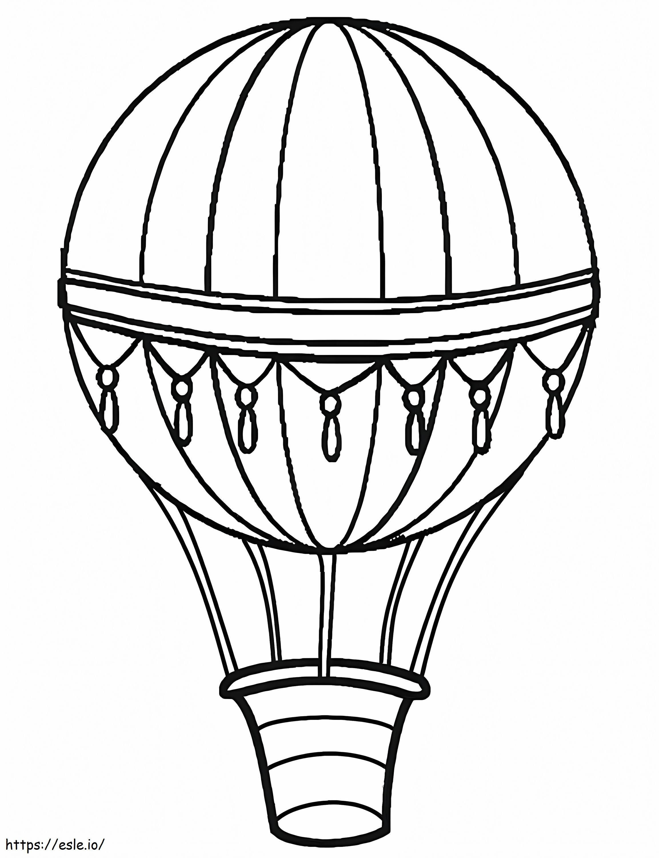 ノーマル熱気球6 ぬりえ - 塗り絵