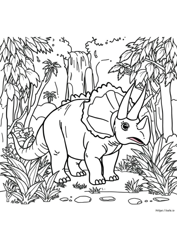 Triceratops Para Colorear