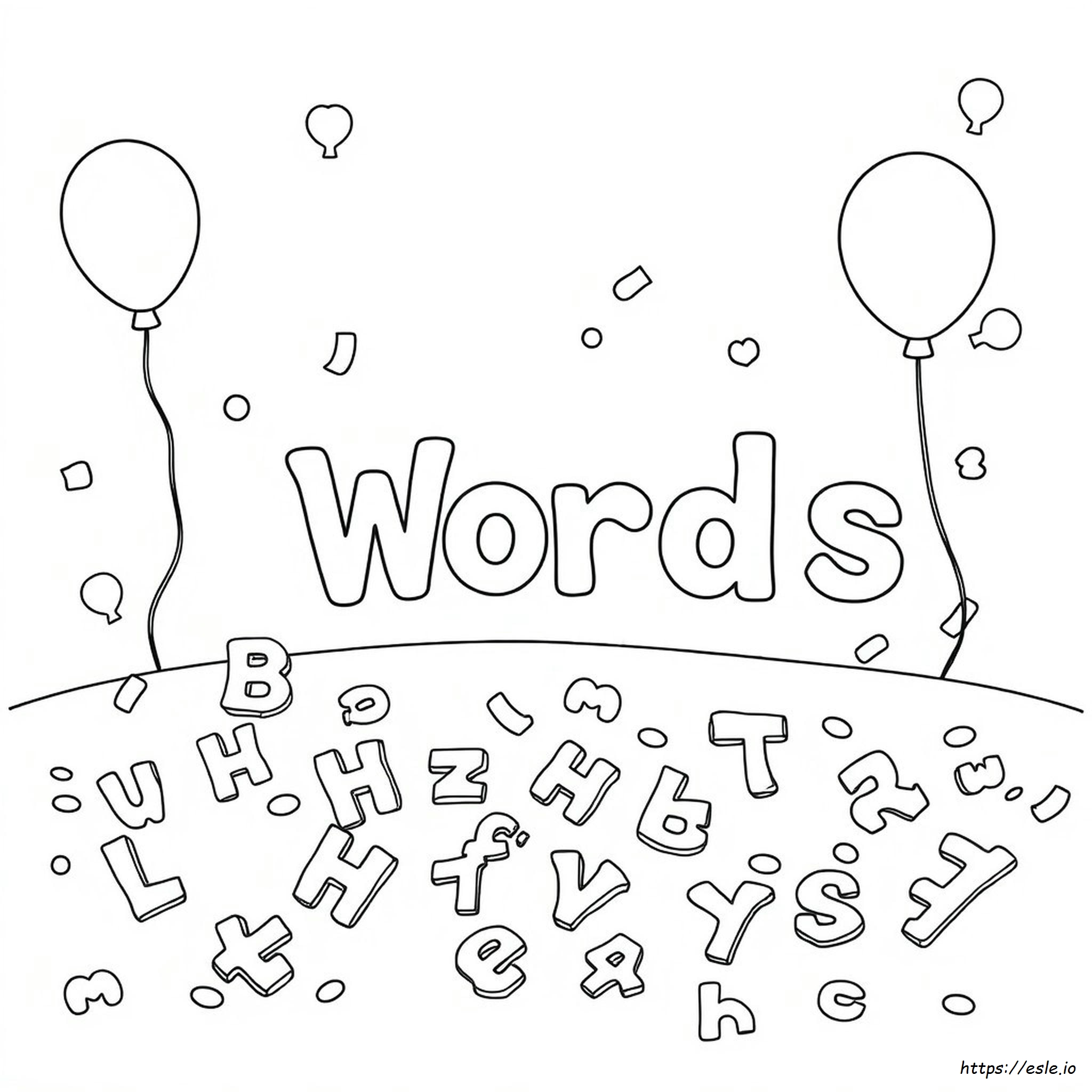 Colouring Pages Of Words